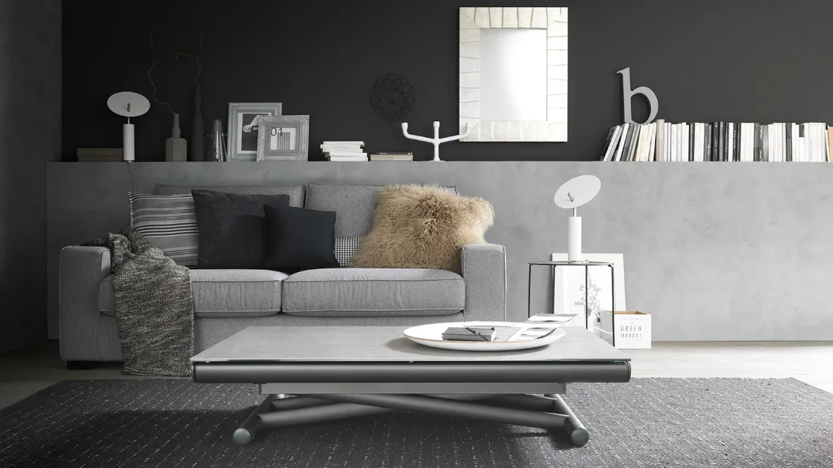 Tavolo Trasformabile Etoile con top in ceramica di Altacom