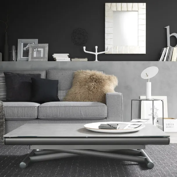 Tavolo Trasformabile Etoile con top in ceramica di Altacom