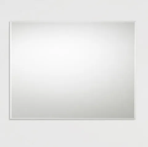Specchiera Tau con sottile cornice in legno laccato bianco di Fratelli Elli