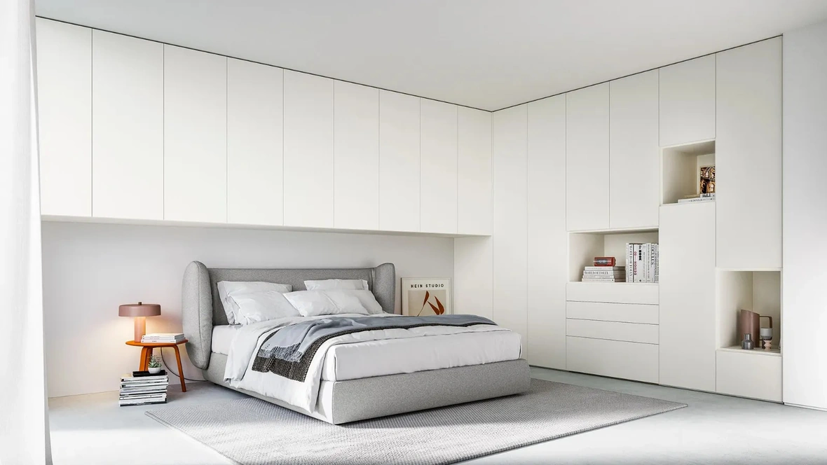 Armadio angolare a ponte Plana Push battente di Dielle Modus