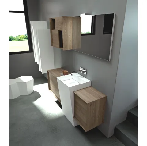 Mobile da Bagno M2 Composizione 2 di Puntotre