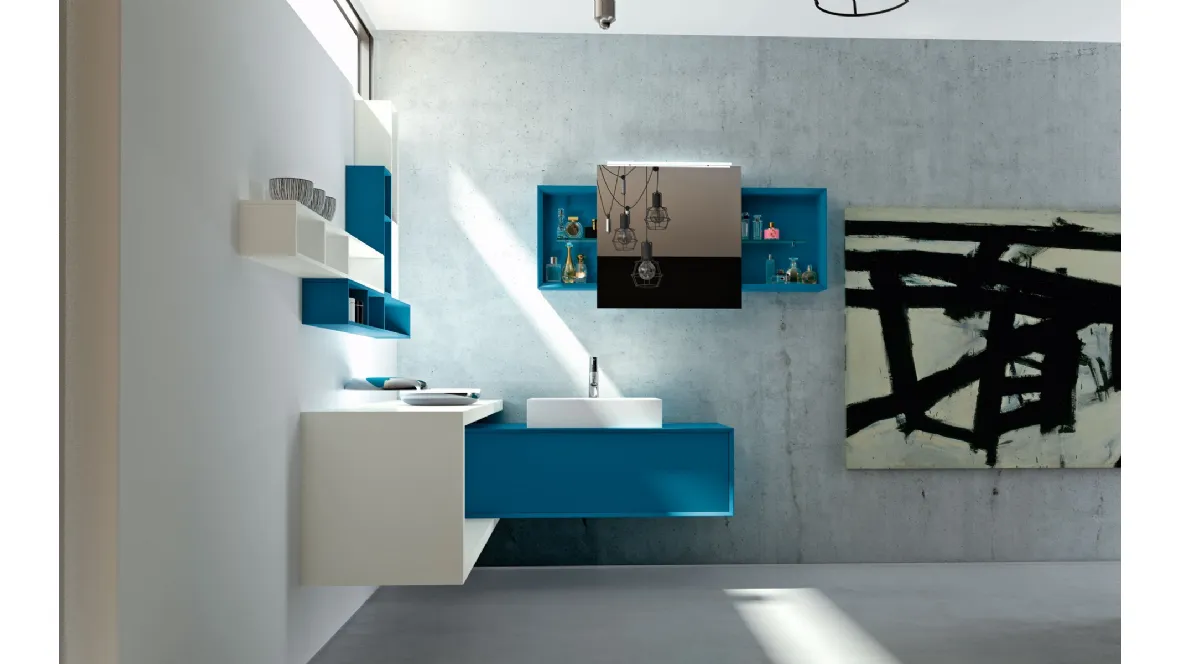 Mobile da Bagno M2 Composizione 6 di Puntotre