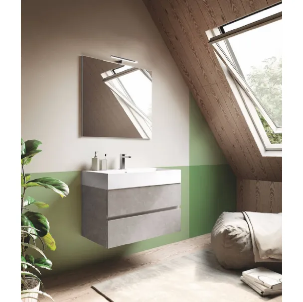 Mobile da Bagno sospeso in laminato Up & Down 12 di Puntotre