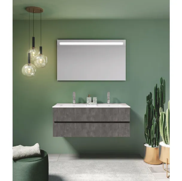 Mobile da Bagno sospeso in laminato Up & Down 06 di Puntotre