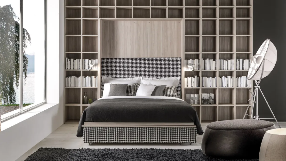Letto matrimoniale a scomparsa in melaminico nobilitato IQ Soft di Erba