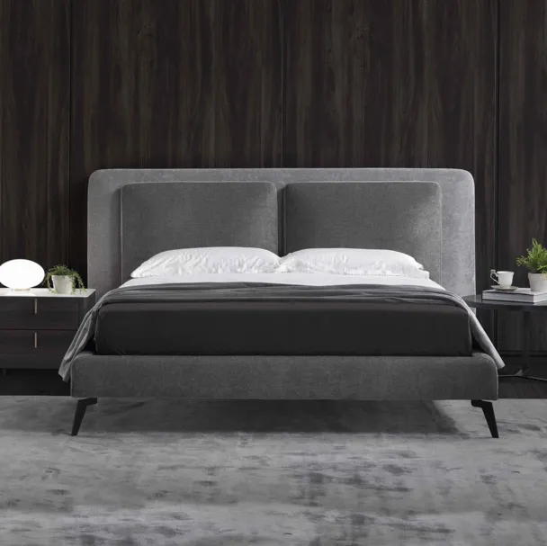 Letto matrimoniale in tessuto bicolore Double di Conte