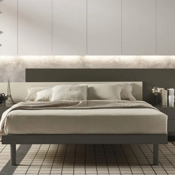 Letto Giroletto Matrimoniale con piedi di Ime Arredamenti