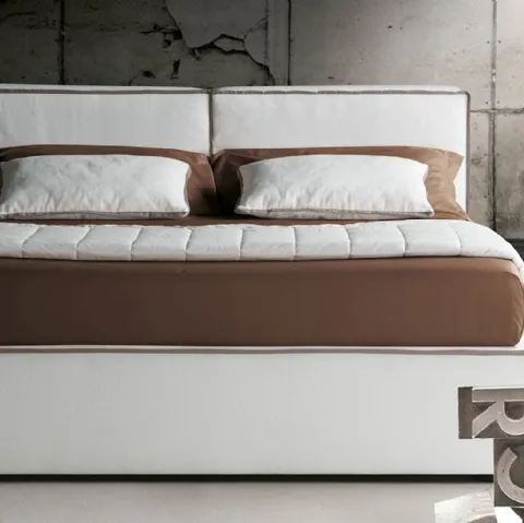 Letto Guadalupe in tessuto con testiera di Milano Bedding