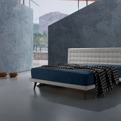 Letto matrimoniale con testiera importante Twist Lersa 290 di Excò