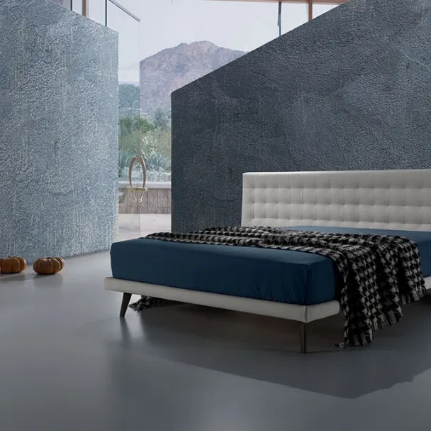 Letto matrimoniale con testiera importante Twist Lersa 290 di Excò