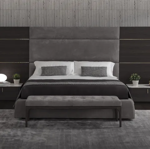 Letto con pannelli in rovere Nuage di Conte