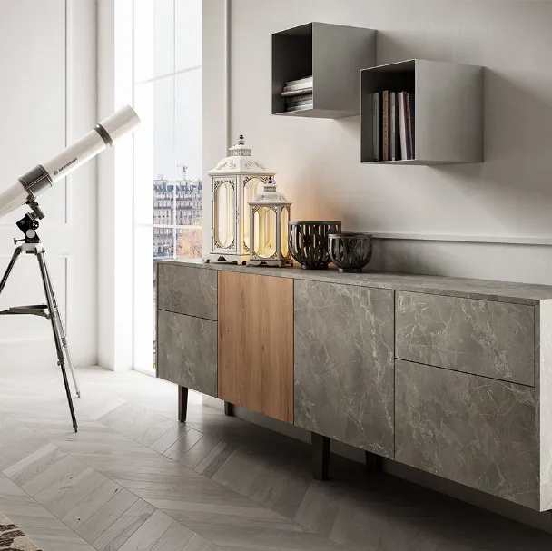Madia Living 05 in Rovere e Pietra di Arredo3