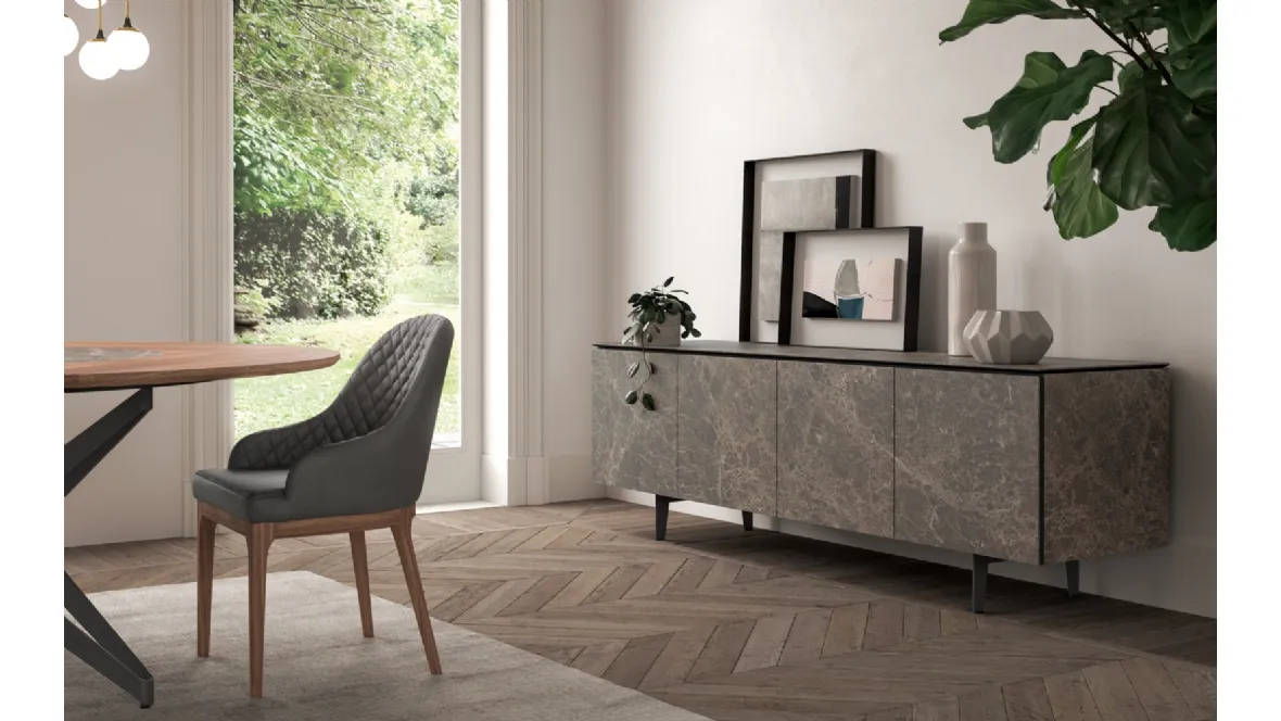 Madia moderna Armor in ceramica Gold Beauty di Ozzio