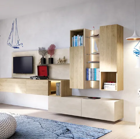 Parete Attrezzata Sky 207 di Astor Mobili