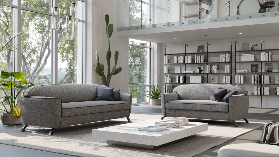Divano letto Charles in tessuto di Milano Bedding