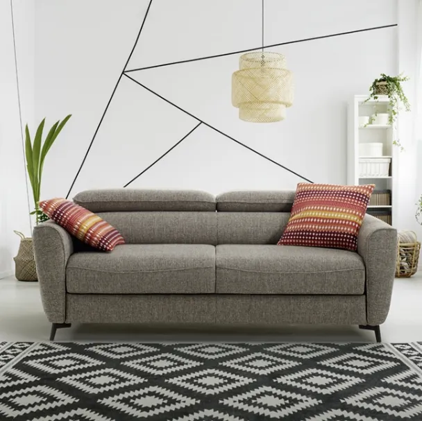 Divano Letto lineare in tessuto London di Astor poltrone e divani