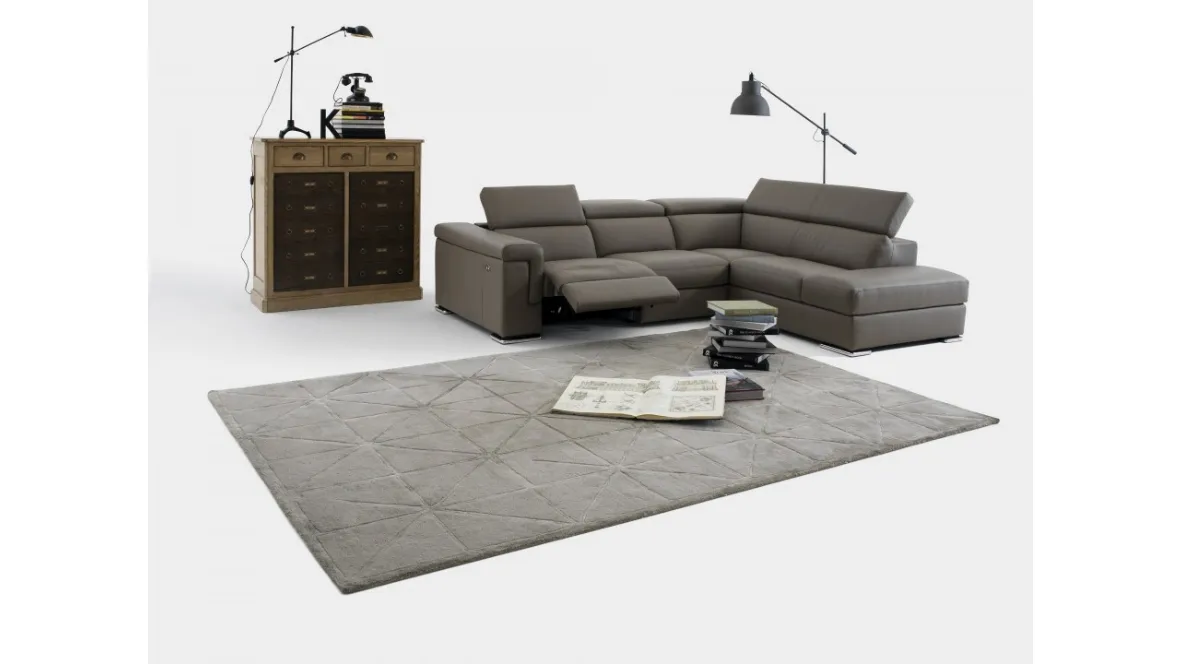 Divano relax angolare in pelle Vancouver B28 di Astor poltrone e divani