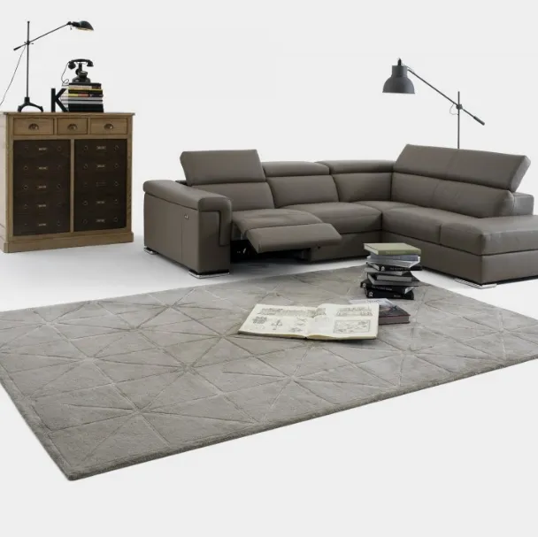 Divano relax angolare in pelle Vancouver B28 di Astor poltrone e divani