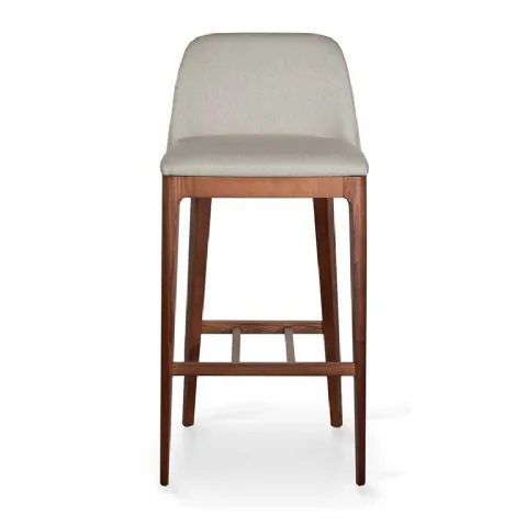 Sgabello in tessuto imbottito con struttura in legno Becky Stool di Pacini e Cappellini