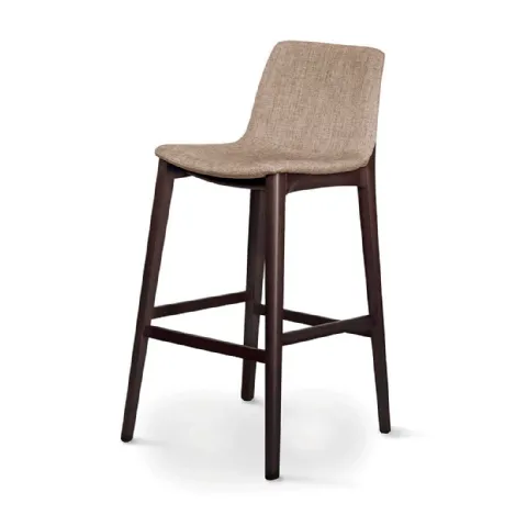 Sgabello Ellen Stool in tessuto e legno di Pacini e Cappellini