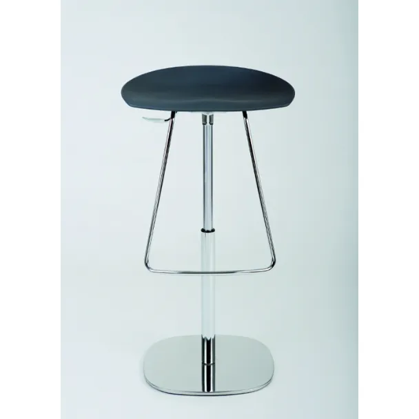 Sgabello girevole con base inox regolabile in altezza Robin di Elementi