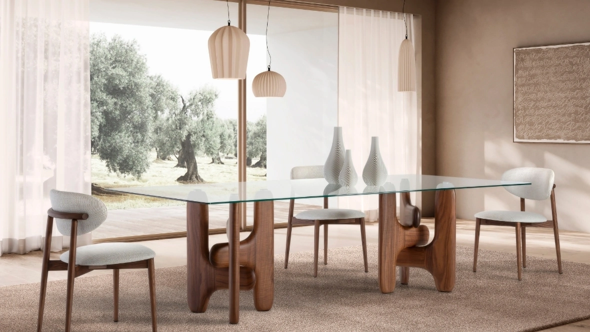 Tavolo Clifford in vetro di Pacini e Cappellini