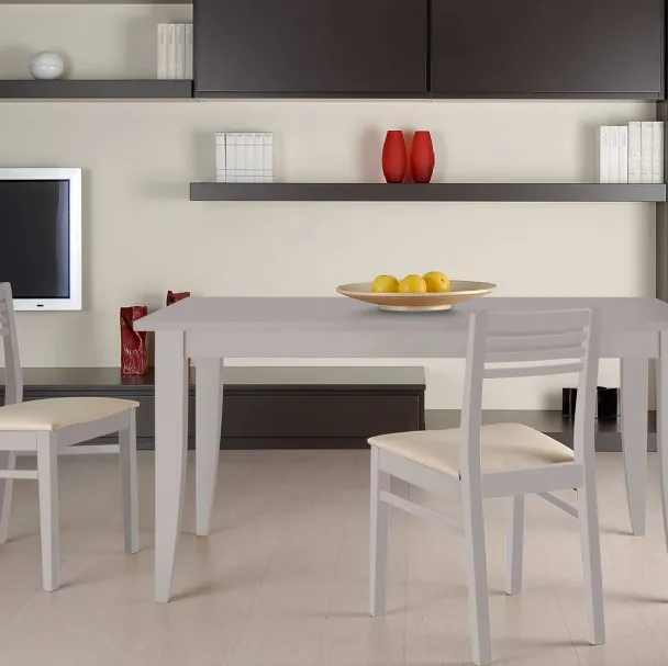 Tavolo rettangolare in legno laccato opaco Paris di Fratelli Elli