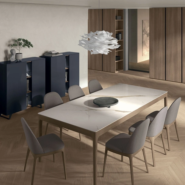 Tavolo Savoy in gres e legno di Tomasella