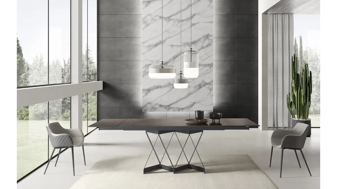 Tavolo T1307A Flame 180 in laminato di Zamagna
