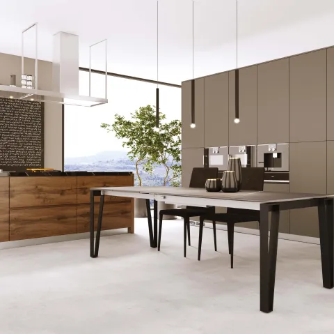 Tavolo T1530 Win 160 in vetroceramica di Zamagna