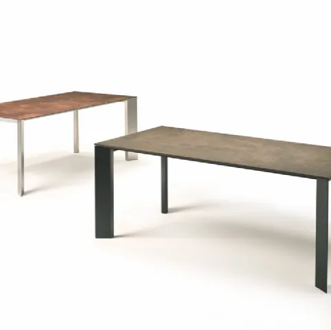 Tavolo rettangolare con struttura in metallo Tantra large di Elementi
