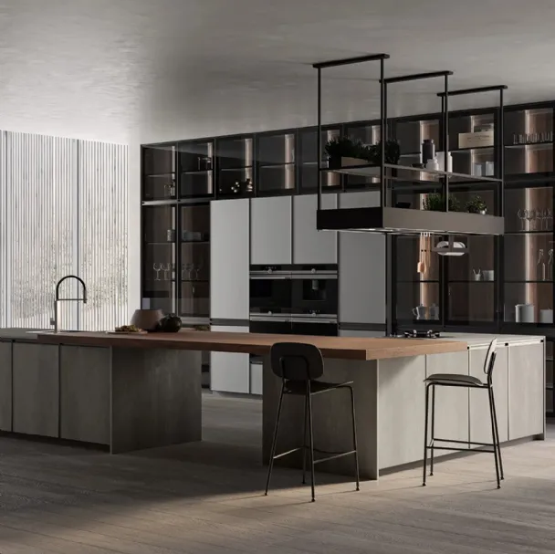 Cucina Moderna Kronos 06 con isola di Arredo3