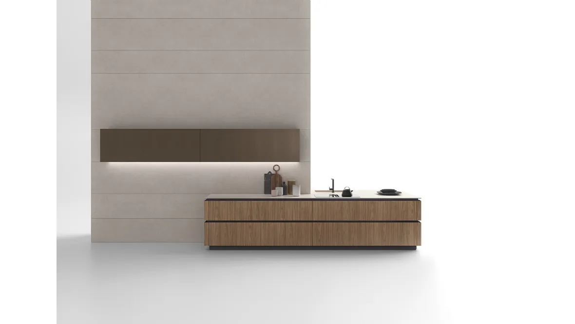 Cucina Moderna con penisola Logica 01 di Valdesign