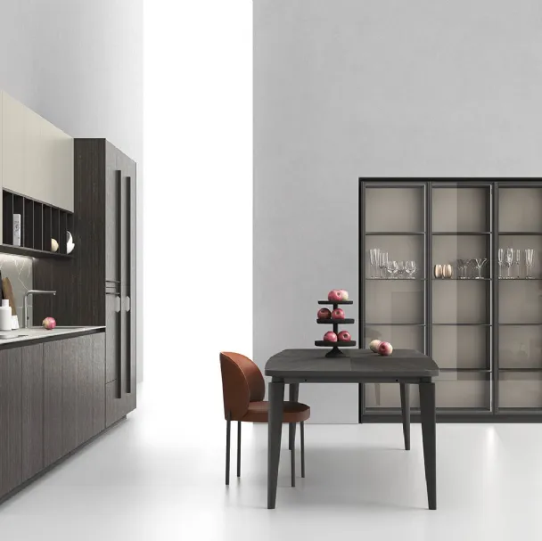 Cucina Moderne Logica L40 in Eukalipto Fossile di Valdesign