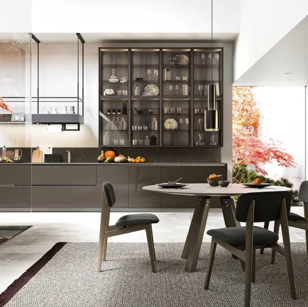 Cucina Moderne Logica L40 Fango Lucido di Valdesign