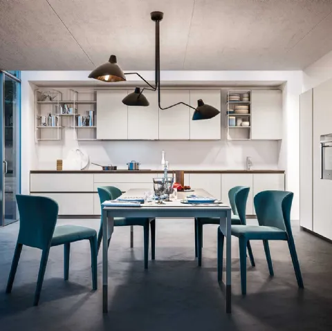 Cucina Moderne Logica LO in Laccato Bianca di Valdesign