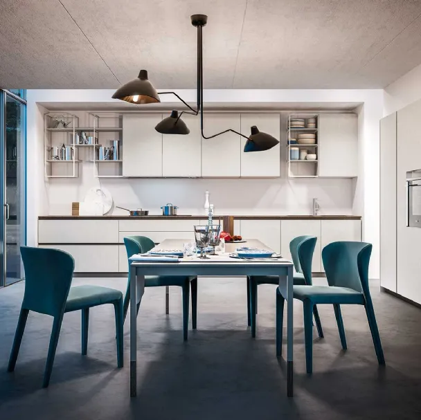 Cucina Moderne Logica LO in Laccato Bianca di Valdesign