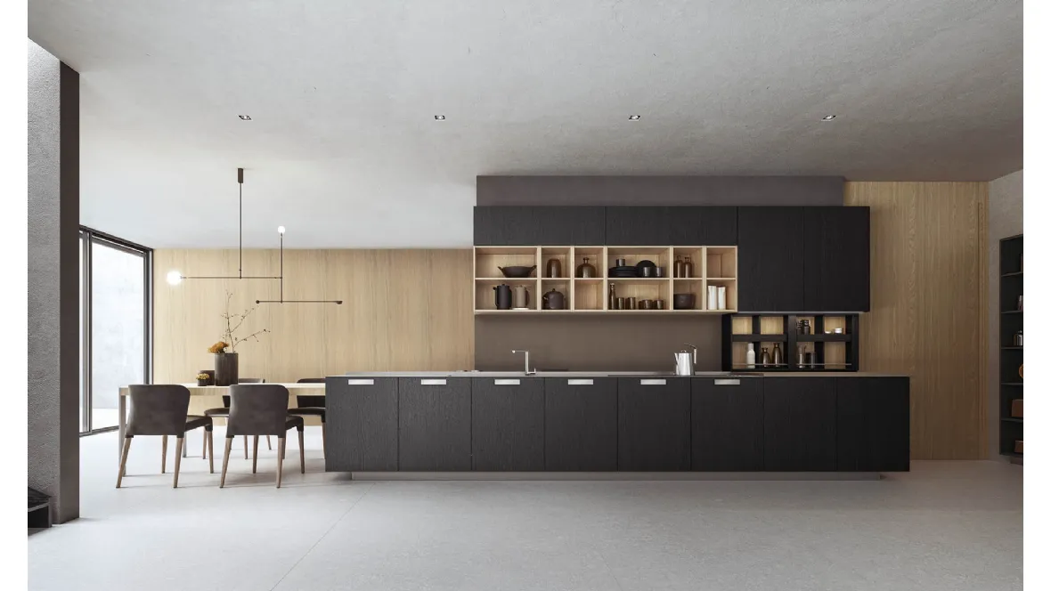 Cucina Moderne Logica LO finitura Fossile di Valdesign