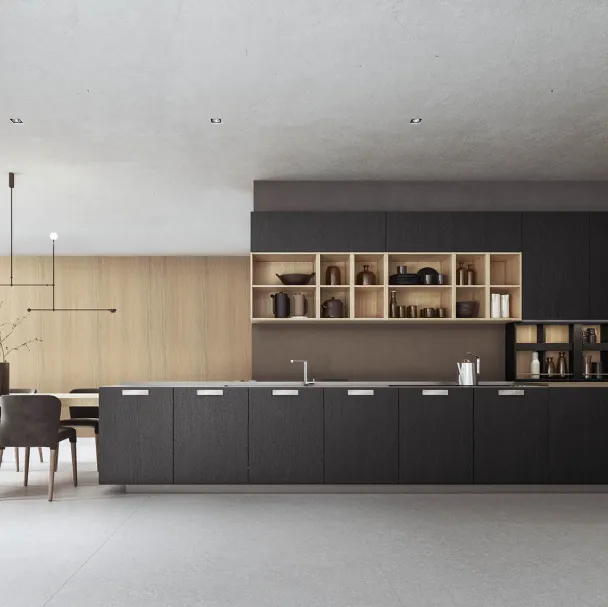 Cucina Moderne Logica LO finitura Fossile di Valdesign