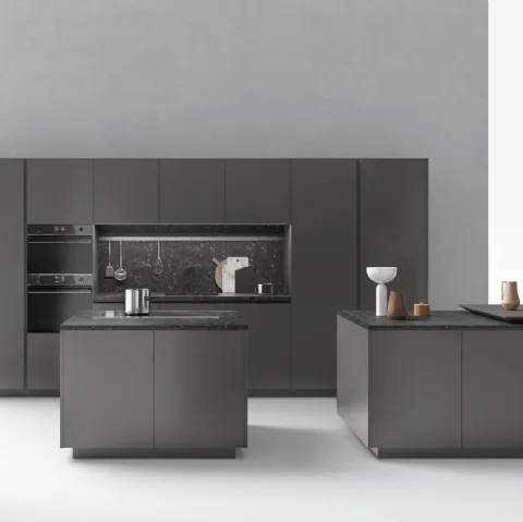 Cucina Moderne Logica LO Laccata Piombo di Valdesign