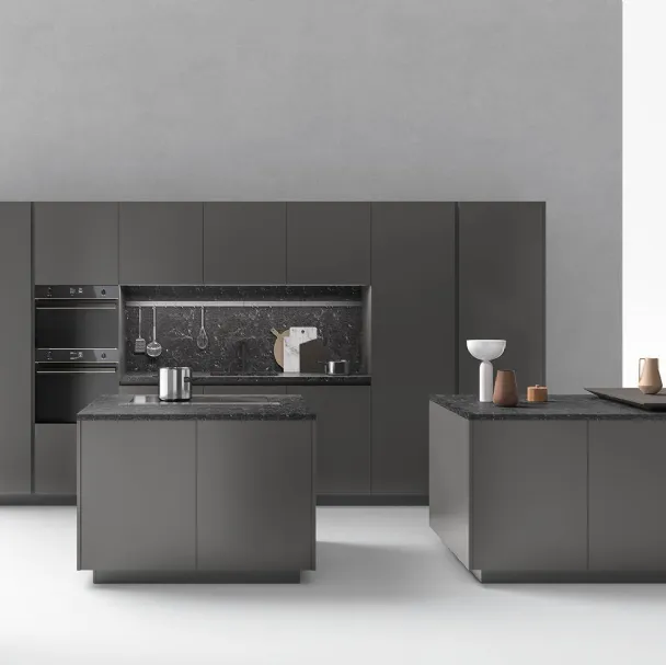 Cucina Moderne Logica LO Laccata Piombo di Valdesign
