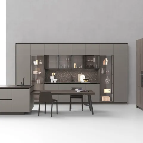 Cucina Moderne Logica LO Rovere Ghiro e laccato Arena di Valdesign