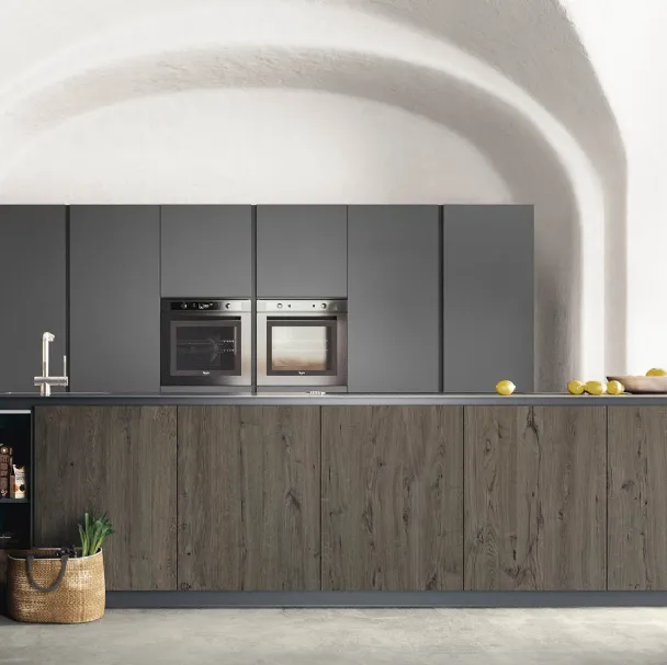 Cucina Moderne Logica LO in Rovere Ghiro di Valdesign