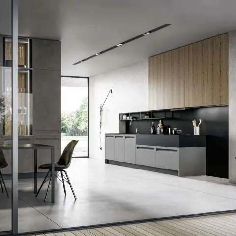 Cucina Moderna lineare Tekna 03 di Arredo3